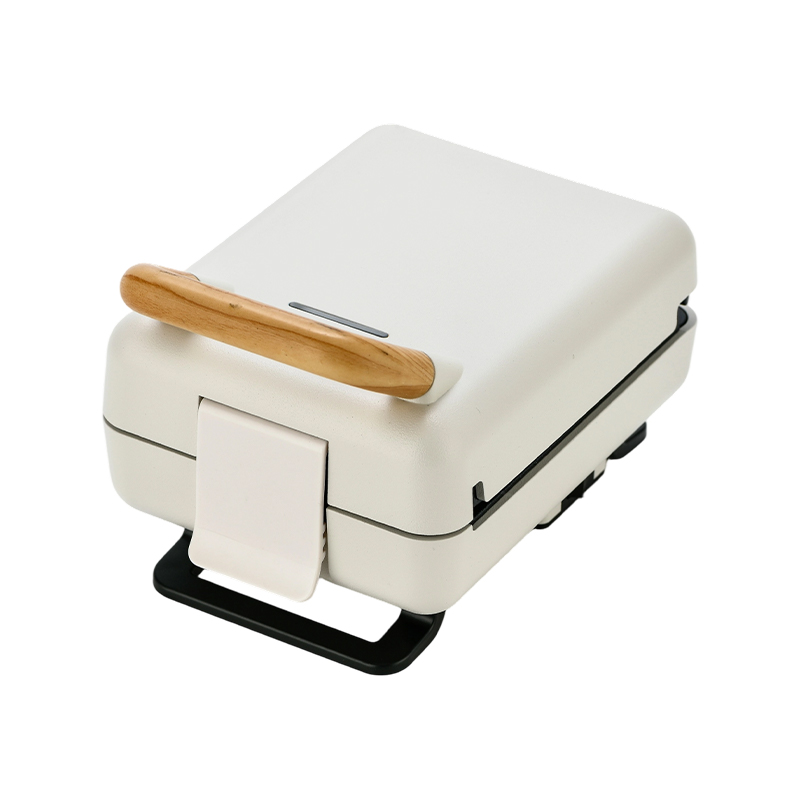 BJX-S015 Sandwich Maker with Wood Grain Handle and Fixed Plate